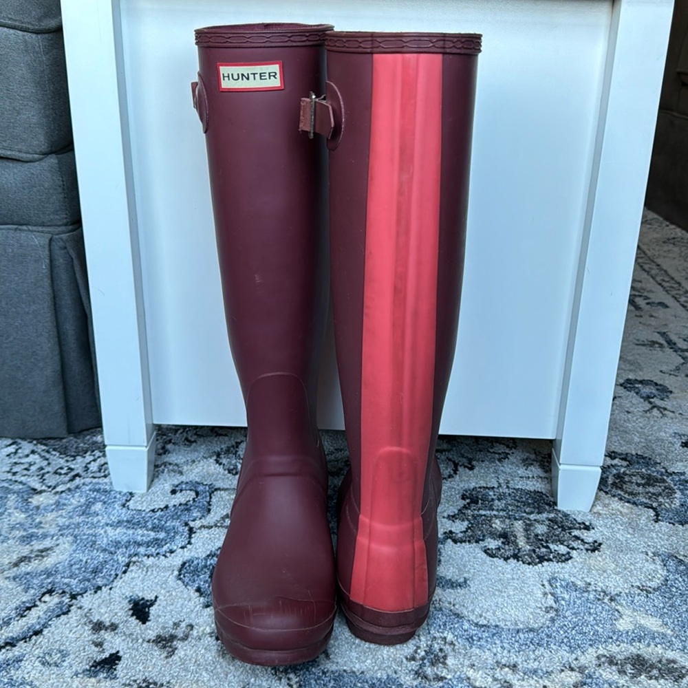 Hunter Original Tall Stripe Matte Rain Boot